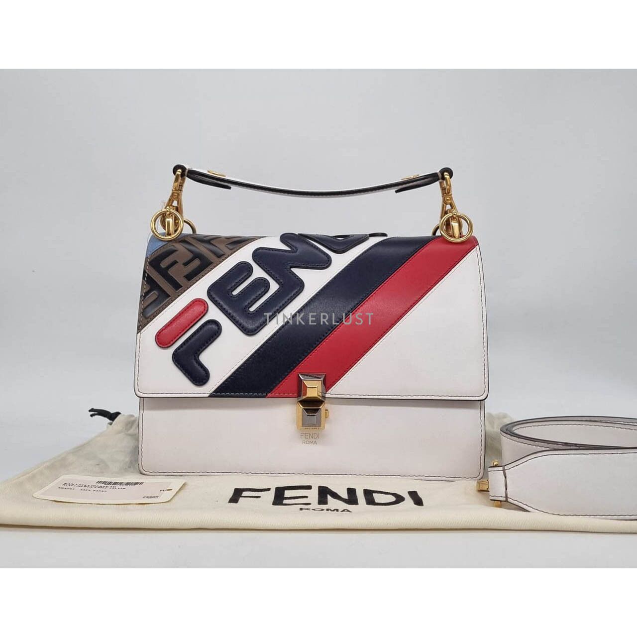 tas shoulder bag Fendi x Fila Kan I Vitello Liberty 2019 Shoulder Bag Tinkerlust